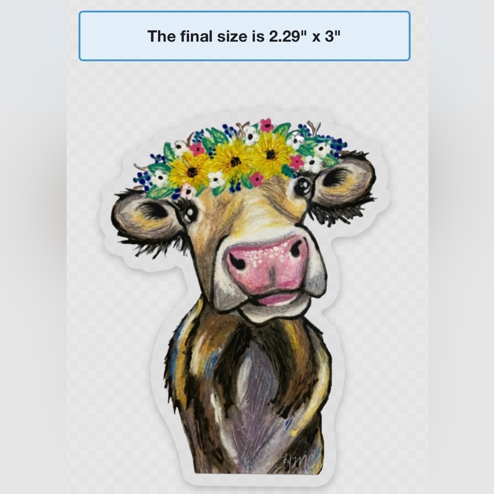 Cow Sticker Waterproof
